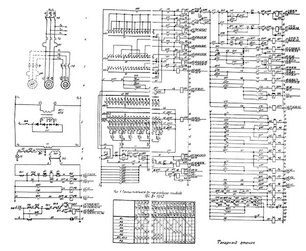Електрична схема токарно-карусельного верстата 1510 Електрична схема токарно-карусельного верстата 1510
